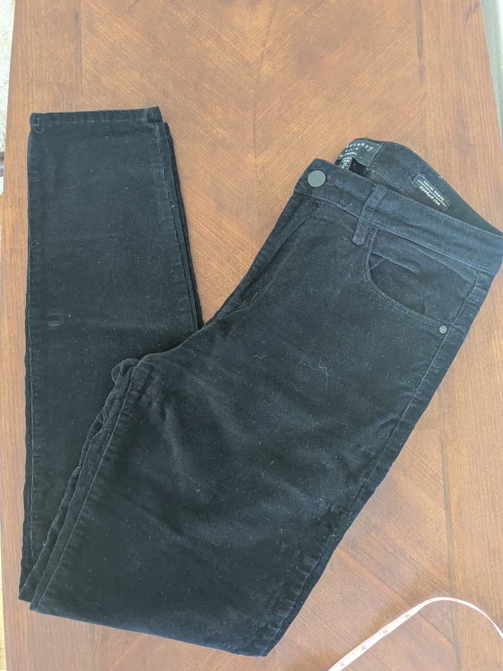 Sanctuary Women's Black Slim Courdoroy Pants
